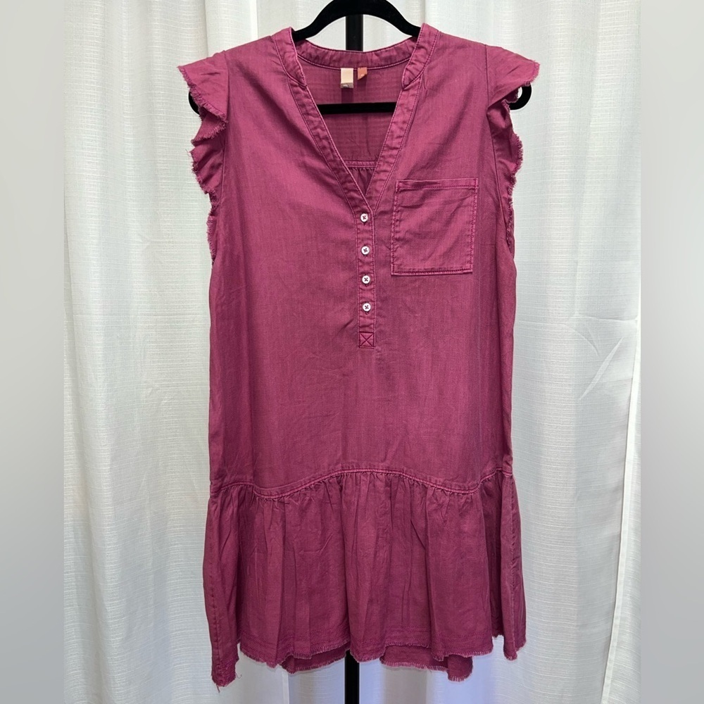 Anthropologie Pilcro Dress Flounce Mini Dress | size XS